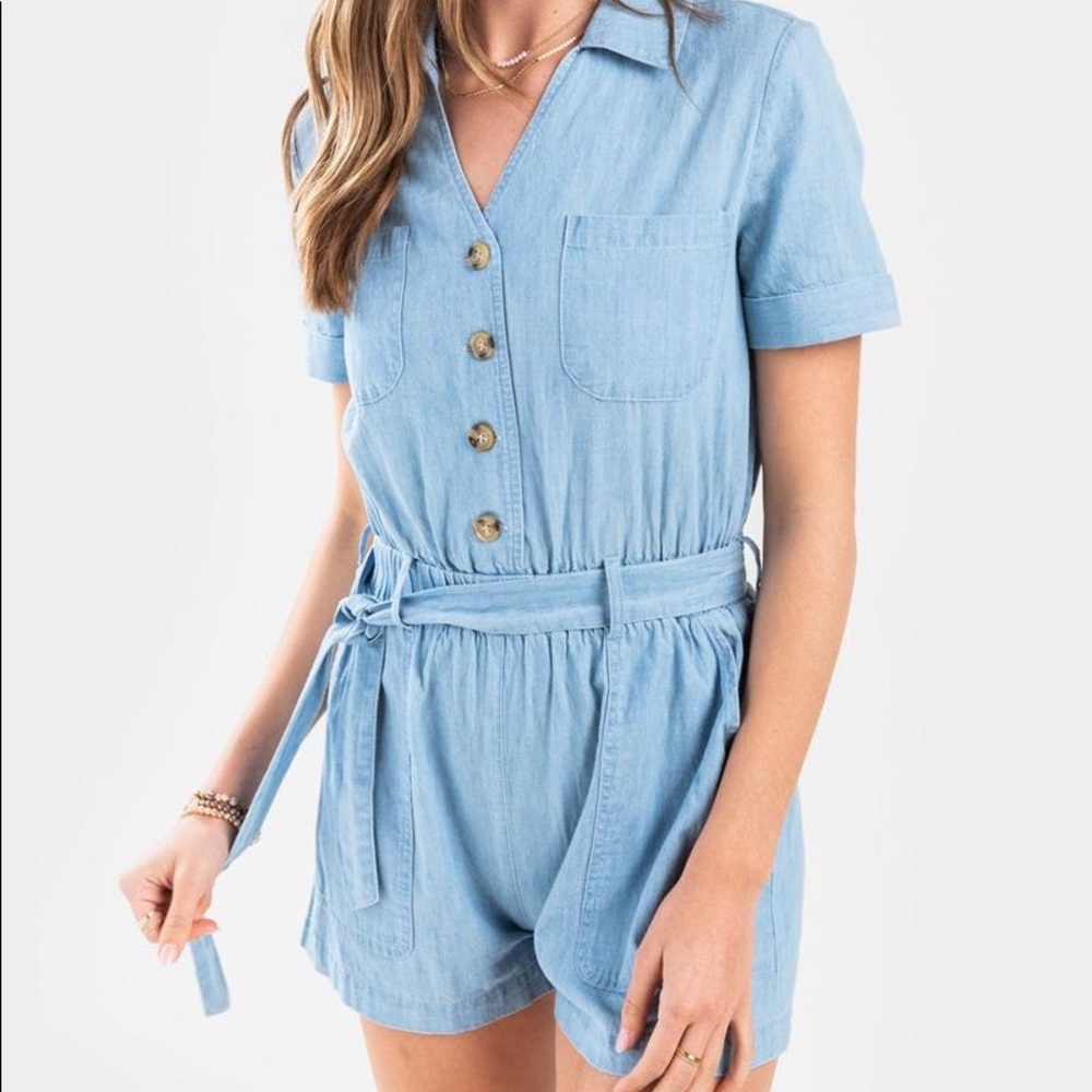 Denim romper